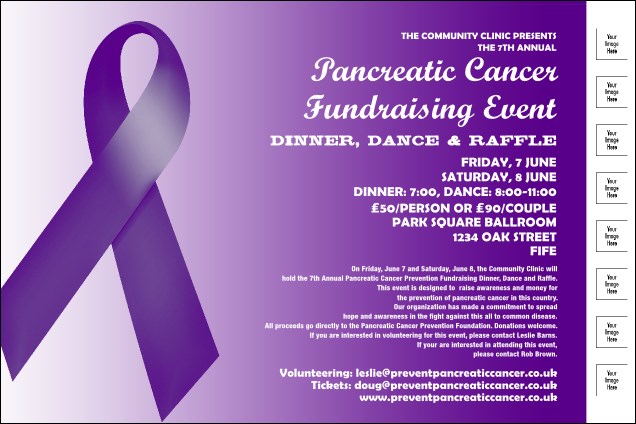 Purple Ribbon Poster