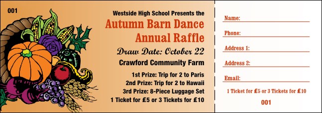 Fall 001 Raffle Ticket