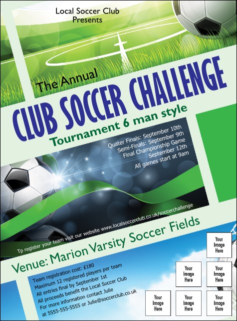 Football Ribbon Image Flyer