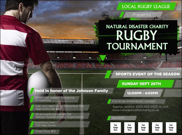 Rugby Stadium Flyer Product Front