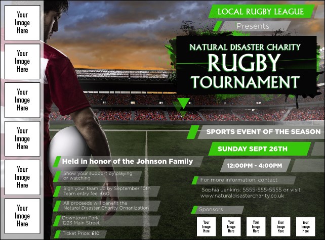 Rugby Stadium Image Flyer Product Front