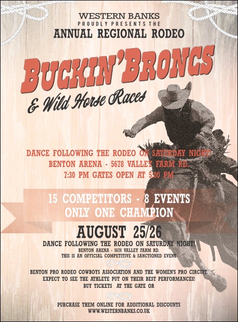 Bucking Bronco Image Flyer Product Front