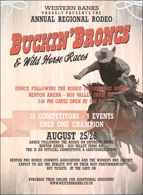 Bucking Bronco Invitation Product Front