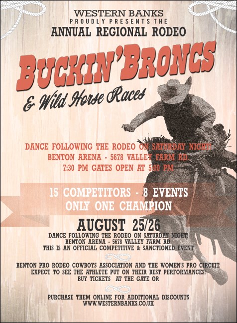 Bucking Bronco Invitation