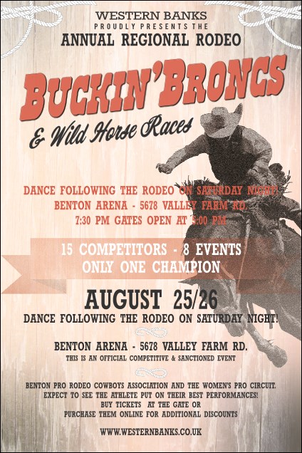 Bucking Bronco Poster