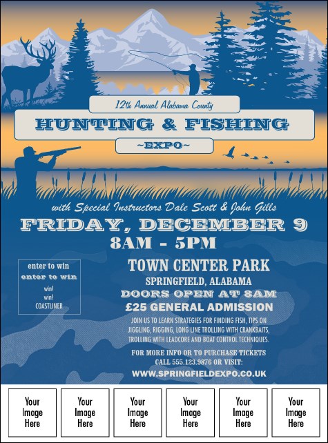 Fishing and Hunting Expo Image Flyer