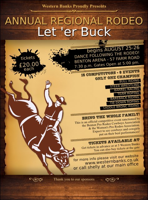 Rodeo Rustic Flyer Product Front