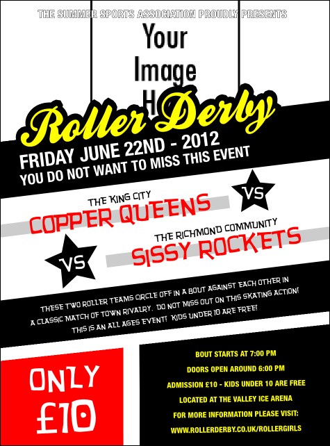 Roller Derby Flyer Product Front