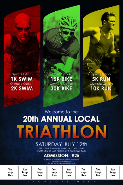 Triathlon Image Poster Product Front