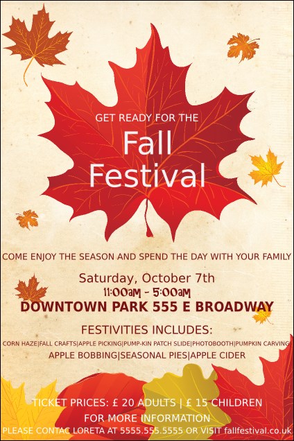 Fall Leaves Poster Product Front