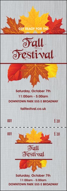 Fall Simple Event Ticket Product Front