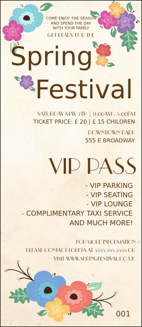 Spring Festival VIP Pass Product Front