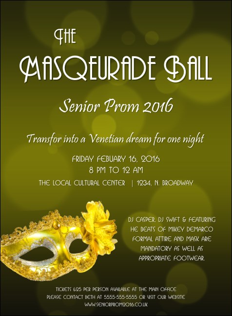 Masquerade Ball 2 Invitation