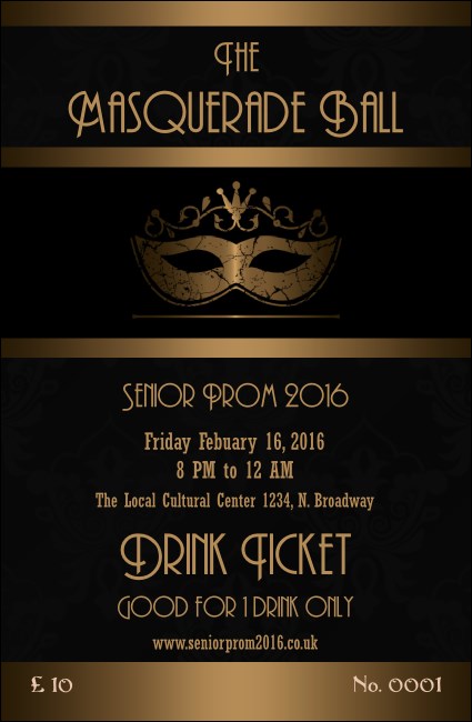 Masquerade Ball 3 Drink Ticket