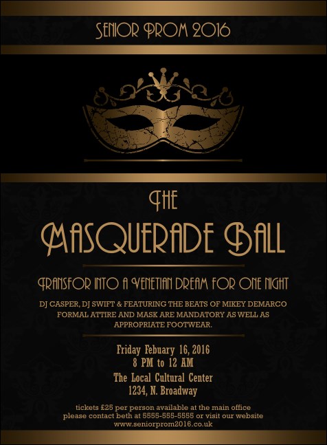 Masquerade Ball 3 Invitation