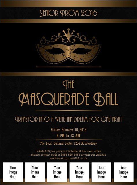 Masquerade Ball 3 Image Flyer Product Front