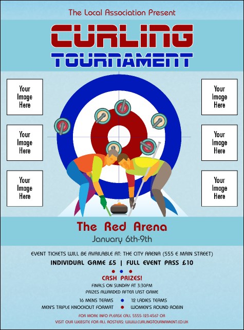 Curling Tournament Image Flyer Product Front