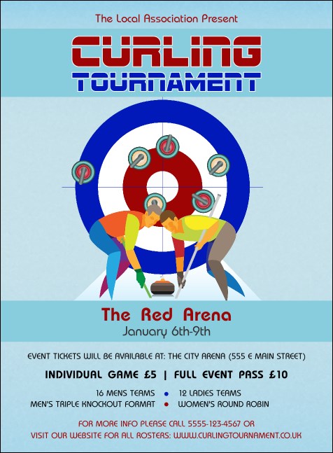 Curling Tournament Invitation Product Front