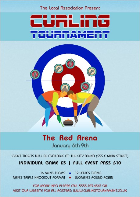 Curling Tournament Postcard Product Front
