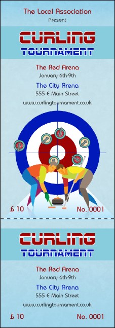 Curling Tournament Event Ticket