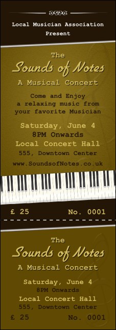 Sounds of Notes Event Ticket Product Front