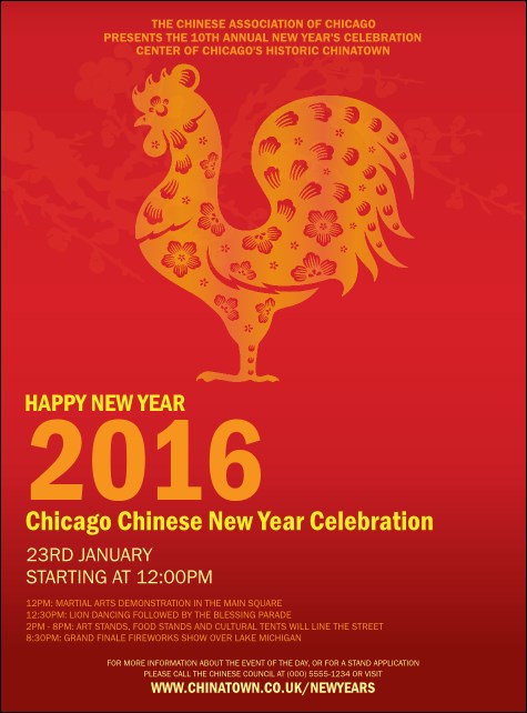 Chinese New Year Rooster Flyer