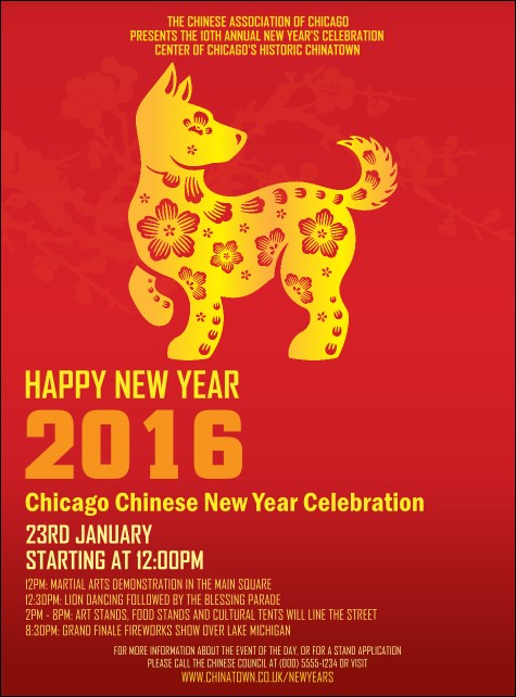 Chinese New Year Dog Flyer