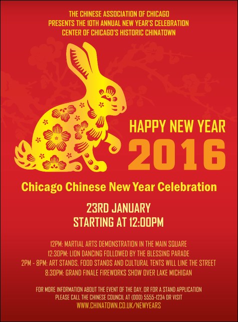 Chinese New Year Rabbit Flyer Product Front