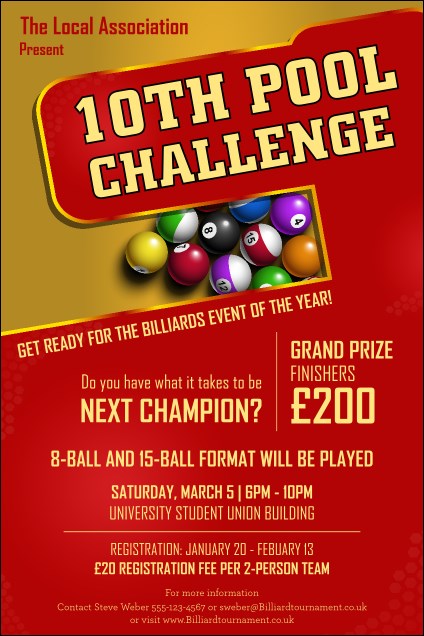 Pool Challenge Poster Product Front