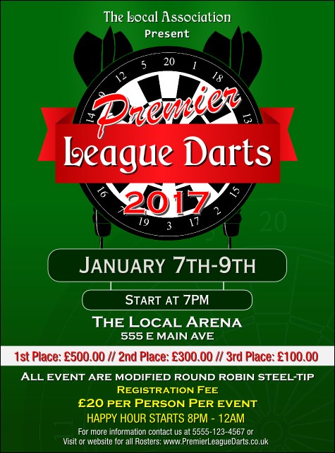 Premier League Darts 2017 Flyer