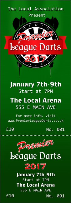 Premier League Darts 2017 Event Ticket