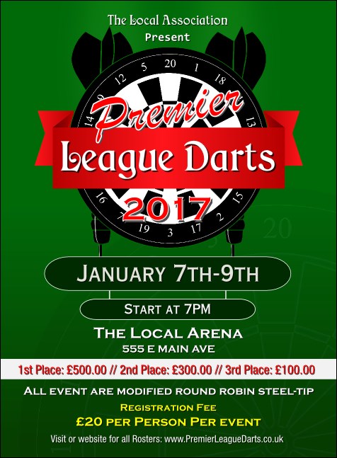 Premier League Darts 2017 Invitation
