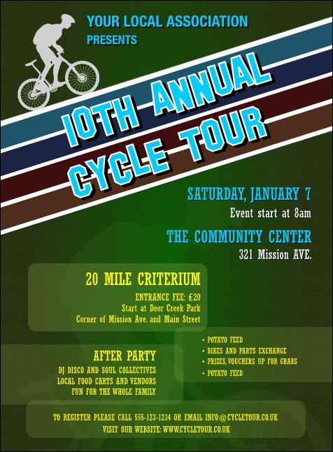Cycle Tour Invitation Product Front