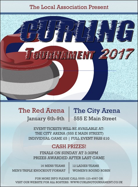 Curling Tournament 2017 Flyer Product Front