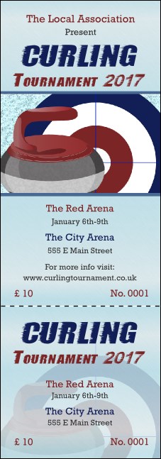 Curling Tournament 2017 Event Ticket Product Front