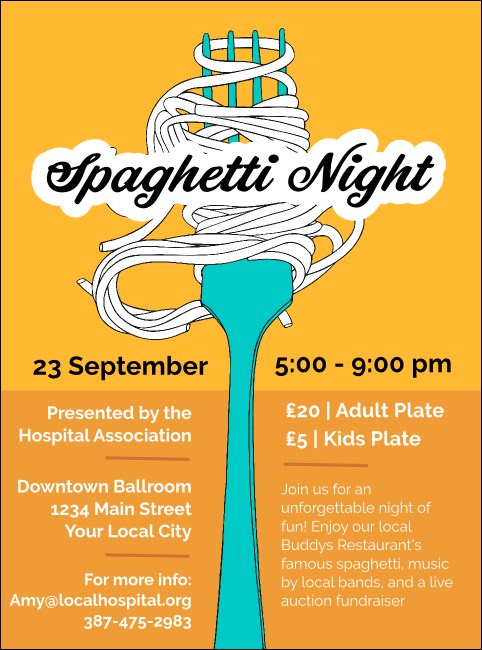 Retro Spaghetti Flyer