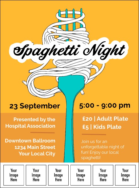 Retro Spaghetti Logo Flyer