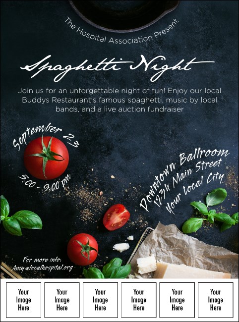 Spaghetti Ingredients Logo Flyer