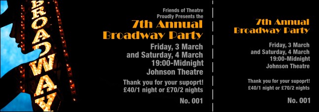 Broadway Event Ticket 0007 Product Front