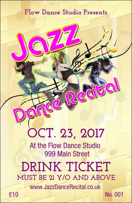 Jazz Dance Drink Ticket