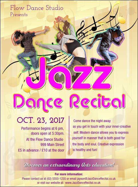 Jazz Dance Flyer Product Front