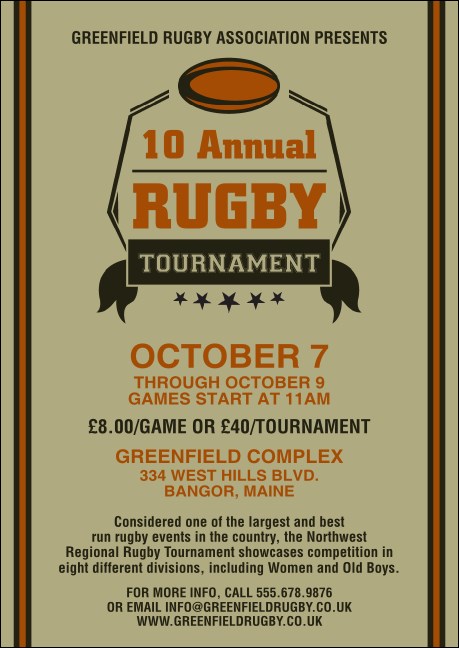 Rugby Tournament Postcard