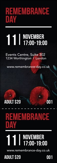 Remembrance Day Event Ticket Product Front