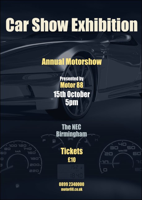 Car Show Speed Dial Club Flyer Product Front