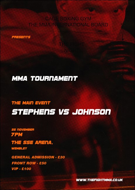 MMA The Fight Night Club Flyer Product Front