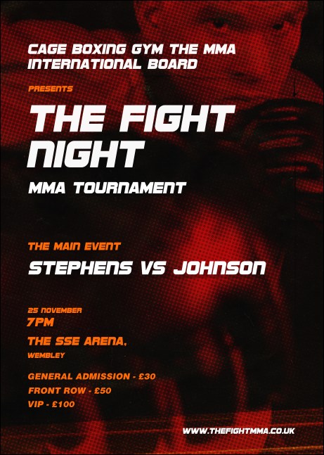 MMA The Fight Night Club Flyer