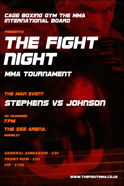 MMA The Fight Night Poster