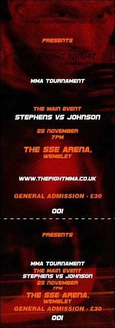 MMA The Fight Night Event Ticket