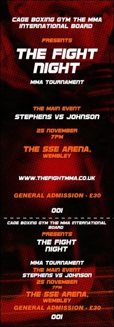 MMA The Fight Night Event Ticket