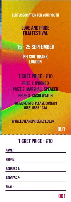 LGBT Film Festival Raffle Ticket